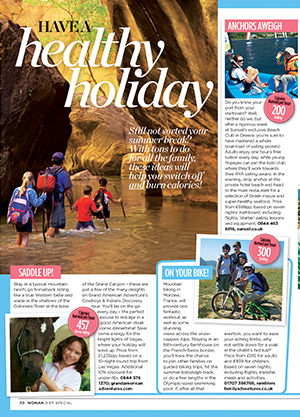 Healthy holidays: travel feature
